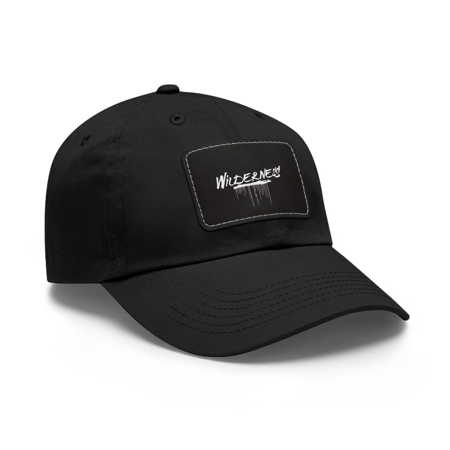Baseball Cap with Leather Patch (Rectangle)